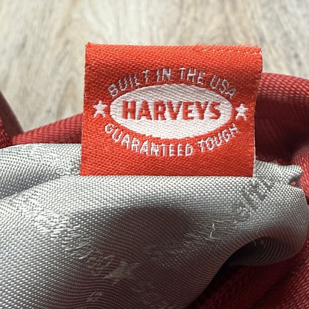 HARVEYS "The Original" Red SEATBELT BAG Shoulder Tote Zip Purse Crimson USA - Picture 2 of 16